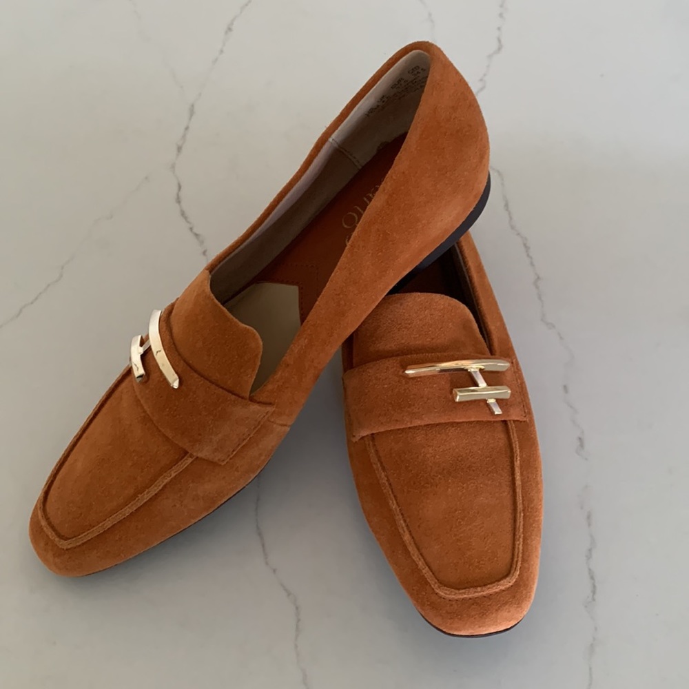 Franco Sarto Petola Suede Loafers Size 7.5 Never Worn